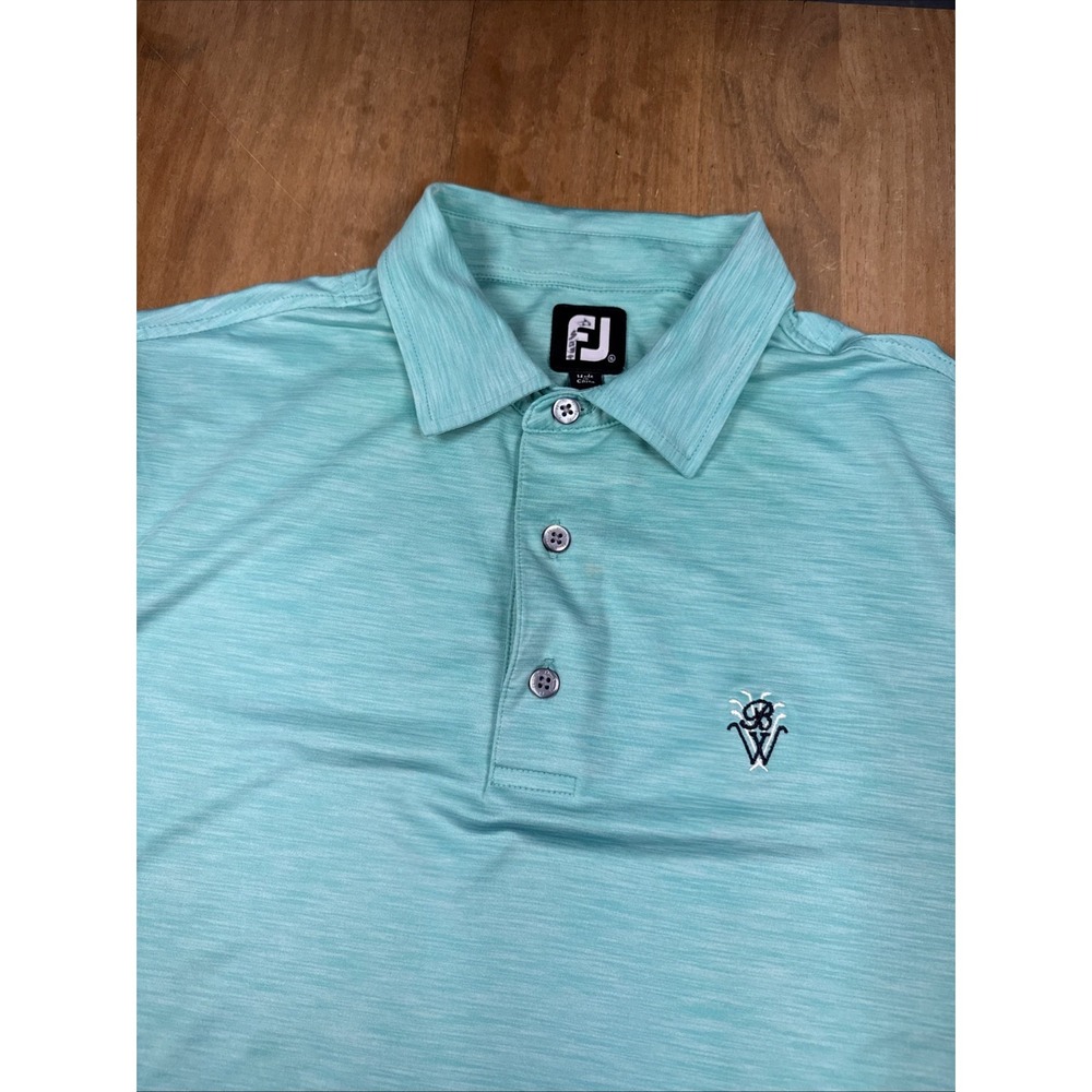 FootJoy Short Sleeve Golf Polo Shirt Mens XL Heathered Green‎ Lightweight Casual